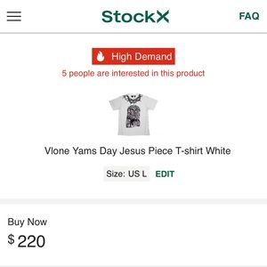 VLONE YAMS DAY JESUS PEICE TEE